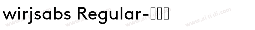 wirjsabs Regular字体转换